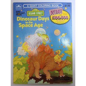 VTG Sesame Street: Dinosaur Days to the Space Age - Golden Giant Coloring Book